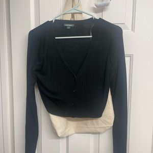 Wild fable black long sleeve button down v neck